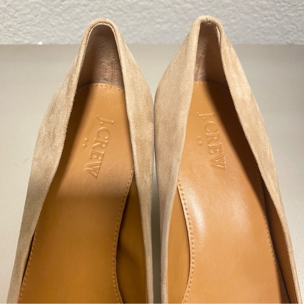 NWOB J.Crew Dulci Suede Kitten Heels In Kraft Brown - Size 8.5 - Picture 6 of 9